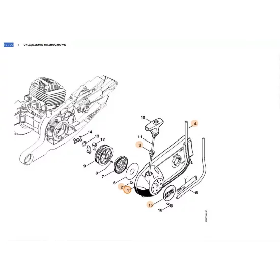 STIHL  Pokrywa urządzenia rozruchowego 4224 190 0412